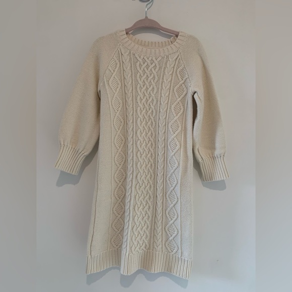 Gap cream colour knit long sleeve sweater dress. Size 4. - Picture 1 of 4